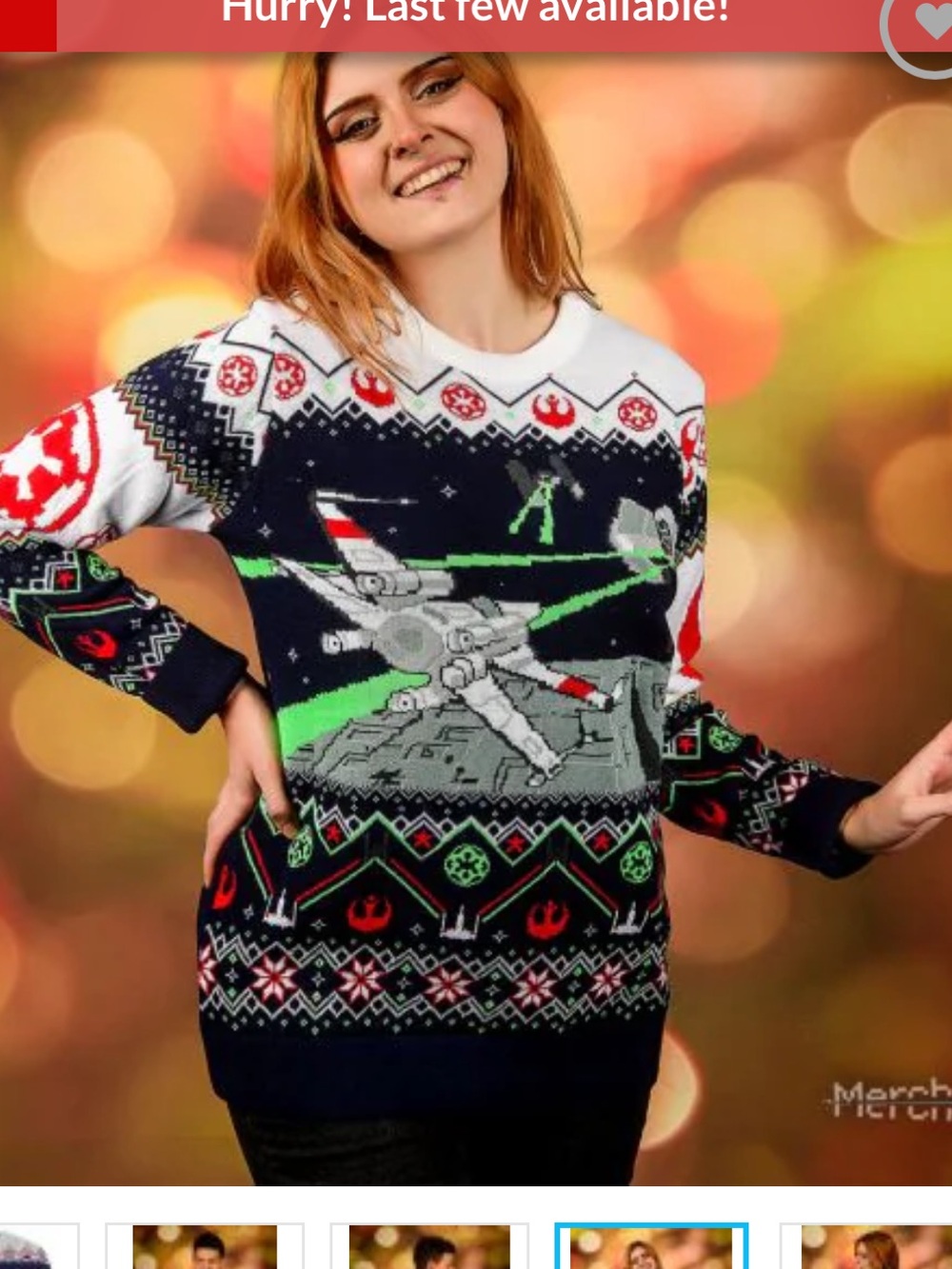 Star Wars X-Wing v TIE Fighter Ugly Christmas Sweater
